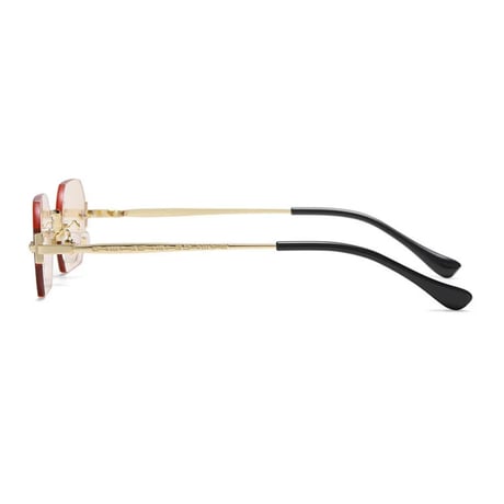 【 Select 】Gothic Rimless Sunglasses (Gold/Champagne)