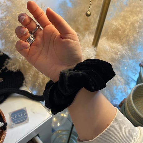 2511HA0075/ Color knit Hair rubber（Black)
