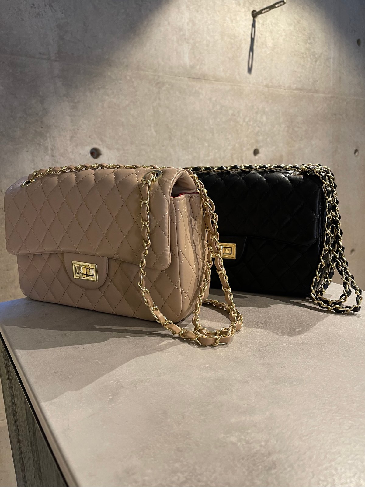 2502BG023(S) / 2Way Chain Quilting Shoulder Bag