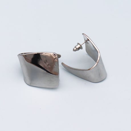 Metal Plate Carb ellipse Pierce（Silver）  / 2106_PR0185