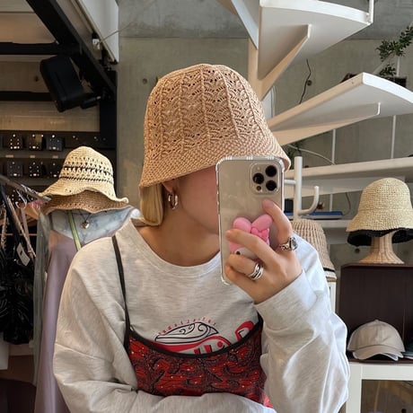 2606HW067(S) / Simple crochet Hat（Camel）