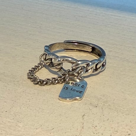 2604RG0763 / Text charm ring（Silver）
