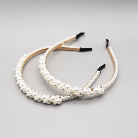 Big Pearl irregularity headband（Pearl）/ HA-030