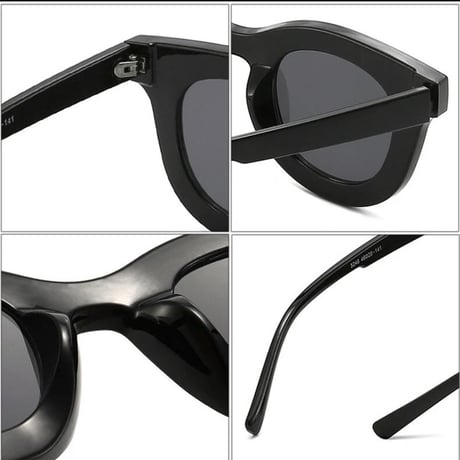 【 Select 】 Modern Retro Boston Sunglasses ( Black / smoke ）