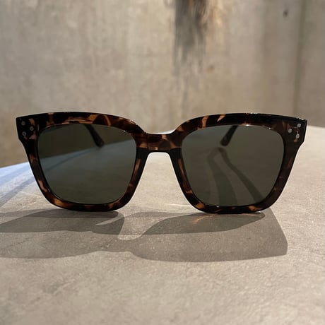 SE26SG_CA015（S） /  Square Frame Sunglasses (Demi/Green)