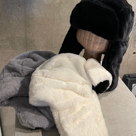 2501HW0071(S)/  Fur flight cap（Gray）