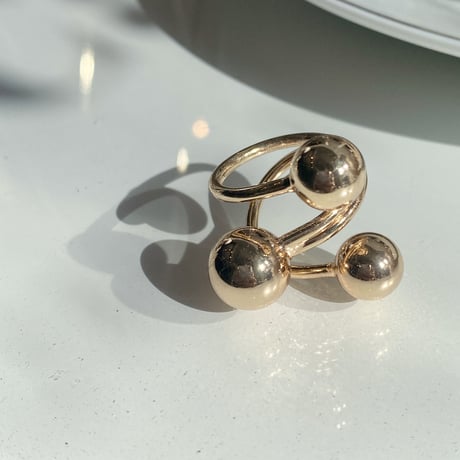 2309RG0313 / Big ball Ring （Gold）