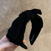 2512HA0079（S）/ Velours Ribbon headband（Black）