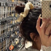 2504HA0065 / Color knit Hair rubber（Ivory）