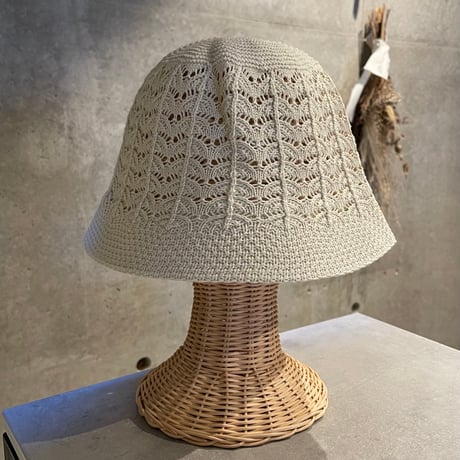 2606HW067(S) / Simple crochet Hat（Ivory）