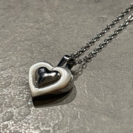 2502NC0289 / Shell heart motif Necklace（Silver）
