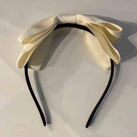 2402HA0053 / Big ribbon headband（White）