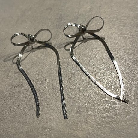 2508PR0796 / Chain Ribbon pierce（Silver）