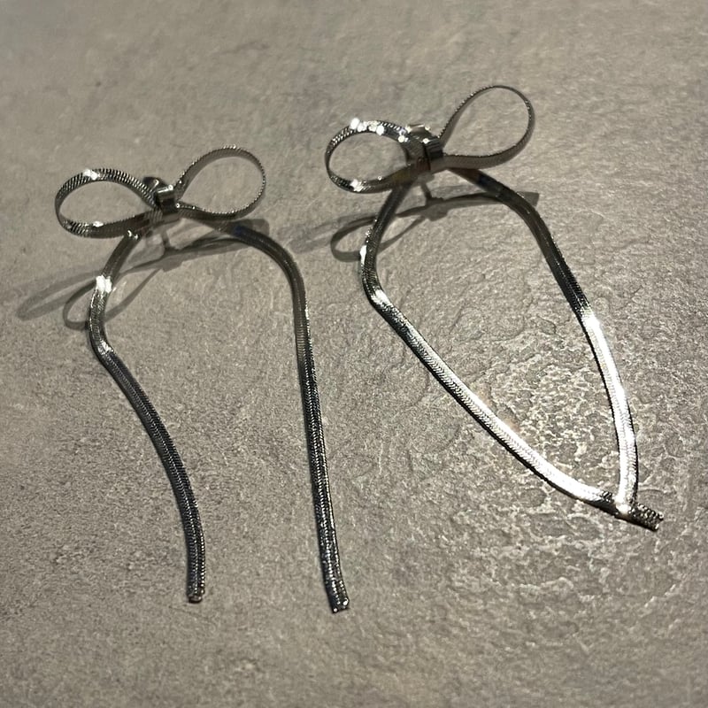 アクセサリー fiction tokyo Ribbon Pierce [Silver925] Ribbon Pierce/Earring [Silver925] | FICTION TOK