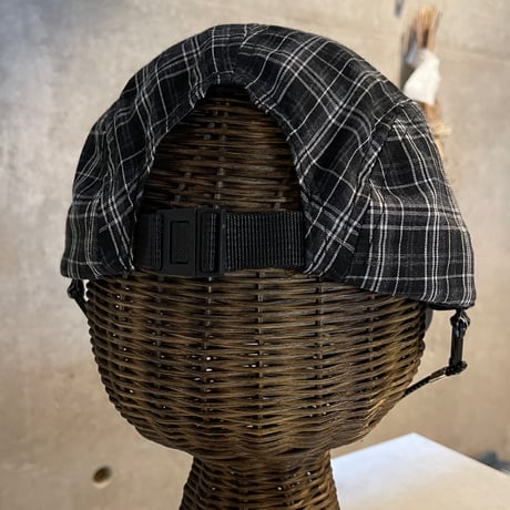 2504HW0087(S) / 2Way cotton check cap（BlackCK）
