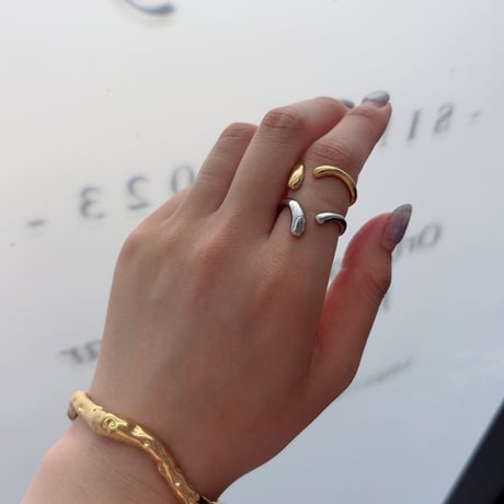 2605RG0799 / Asymmetry drop ring（Gold）