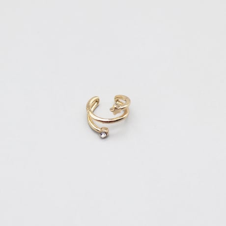 Metal Star Rhinestone Earcuff （Gold） / EC072