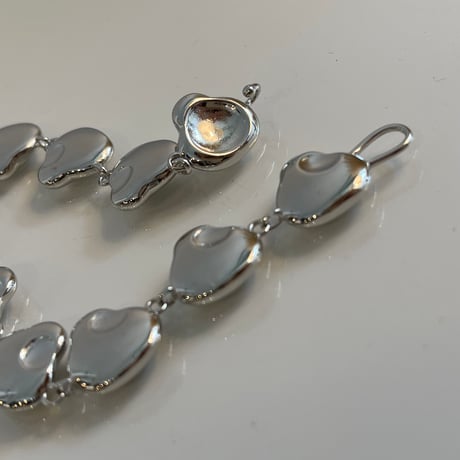 2408BR0056 ／ Flat craft motif bracelet（Silver）