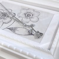 Rose motif necklace（ Silver ）/  2205_NC0143