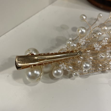 Pearl Mini Flower Hair clip（Pearl）／HA_142