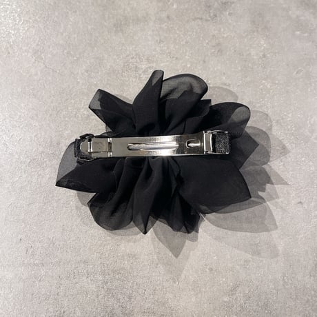 2304HA0018 /  Flower chiffon hair clip（Black）
