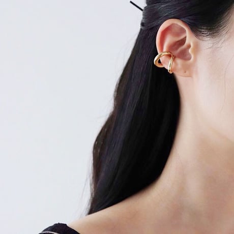 Double Circle Ear Earcuff （Gold） / EC080