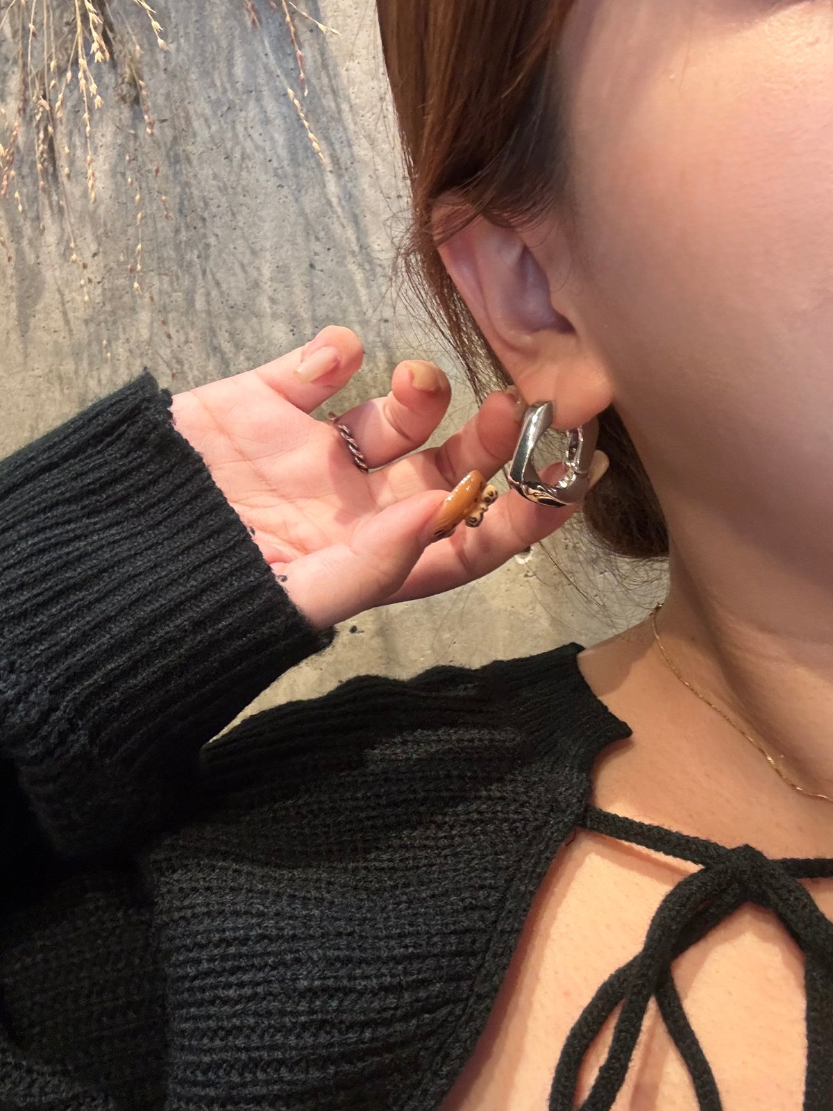 2508PR0799/ square hoop pierce（Silver） | Calin