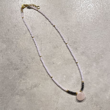 Small crystal beads Choker Necklace（#04）  /  2106-NC058