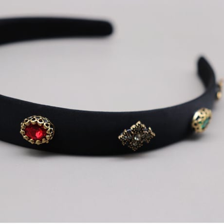 Bijou headband（Check）/ HA-034