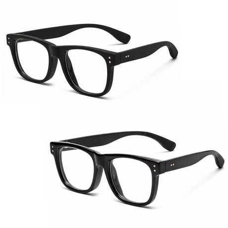 【 Select 】Big Flame Oversize Sunglasses (Matt Black/Clear）
