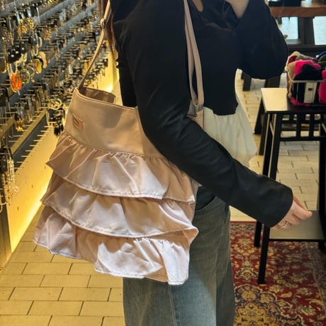 2507BG032(S) / Frill tote bag（Black）