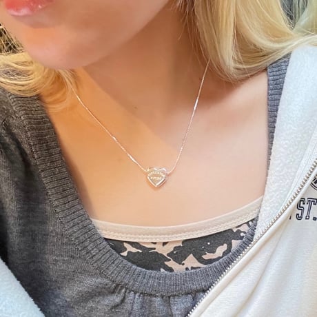 2504NC0334/ Logo motif  Heart necklace（Silver)