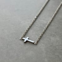 2606NC0397 / Horizontal cross Necklace（Silver）