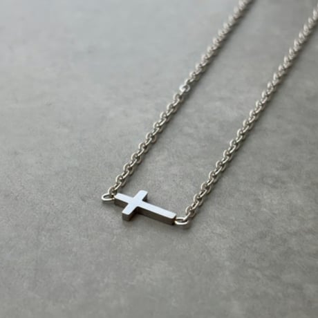 2606NC0397 / Horizontal cross Necklace（Silver）