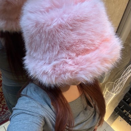 2409HW0050 (S)/ Volume fur hat #2（Pink）