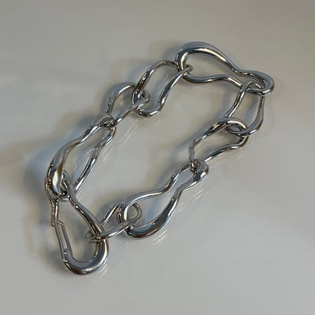 2408BR0054 / Wave irregular chain Bracelet（Silver）