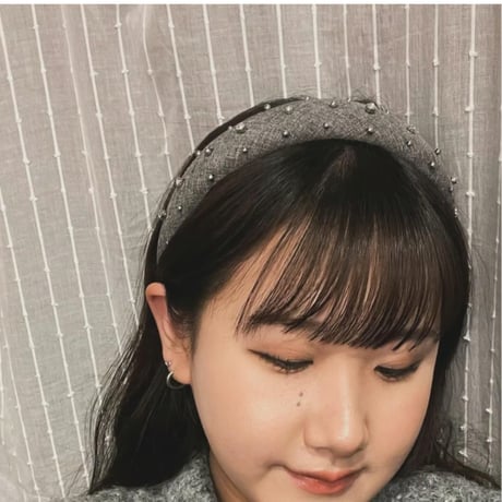 2402HA0052 / Stone beads headband（Gray）