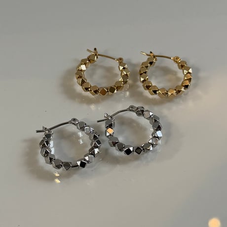 2512PR0834 / Metal beads hoop Pierce #2（Silver）