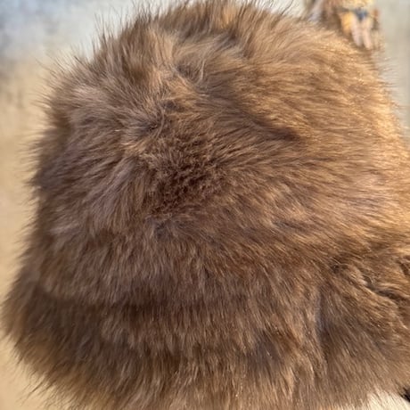2510KC1022(S) / Mix Fur Hat（Beige/Brown）