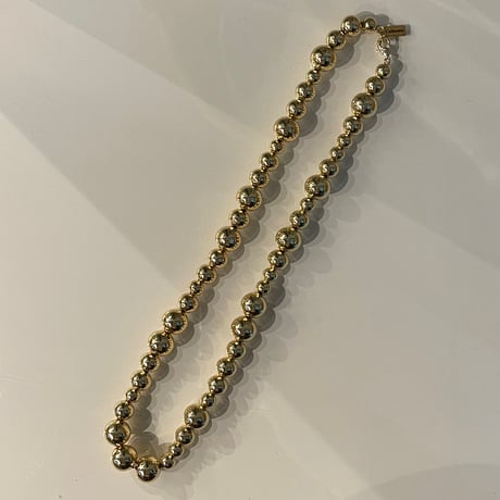 2312NC0219 / Metal ball chain Necklace（Gold）