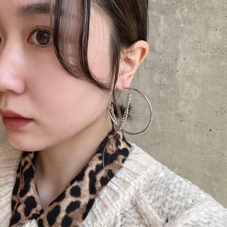 2202_PR0439 / Chain ×hoop pierce（Gold）
