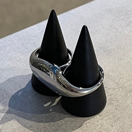 2501RG0561 / Drop double finger ring（Silver）