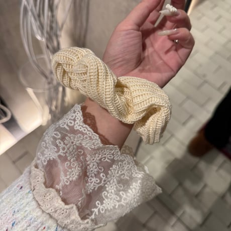 2504HA0065 / Color knit Hair rubber（Ivory）
