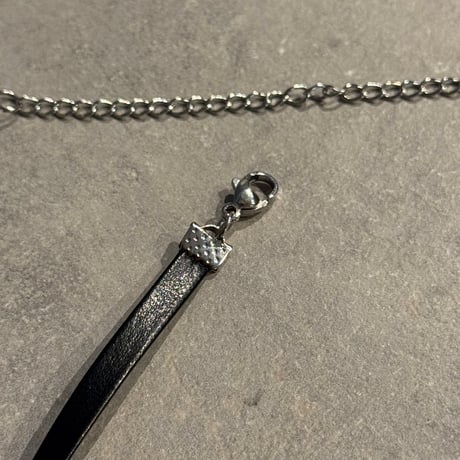 2503NC0330／ simple fakeleather choker（Black)