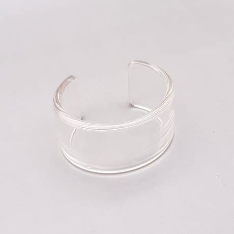 Acrylic Resin Geometric Open Bangle（Clear）/ 2109_BR099