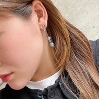 Mini Aurora ball Earring（Blue）/ 2205_ER0110