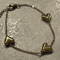 2503BR0073 /  Heart motif Bracelet（Gold）