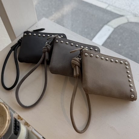 2607GS072(S)/ Studs Strap Wallet（Gray）