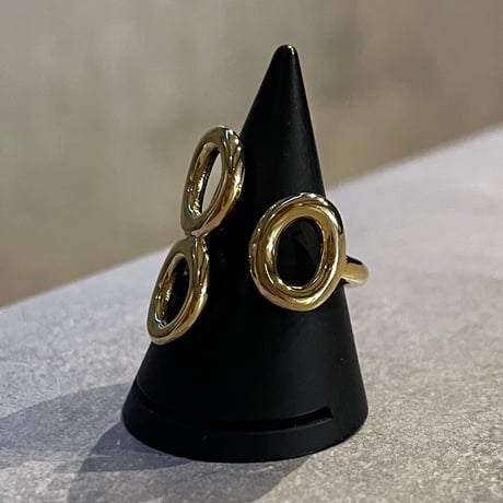 2511RG0686 / Oval circle asymmetry Ring（Gold）