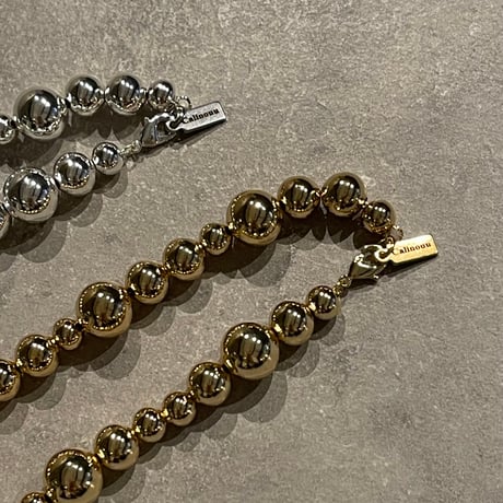 2312NC0219 / Metal ball chain Necklace（Gold）